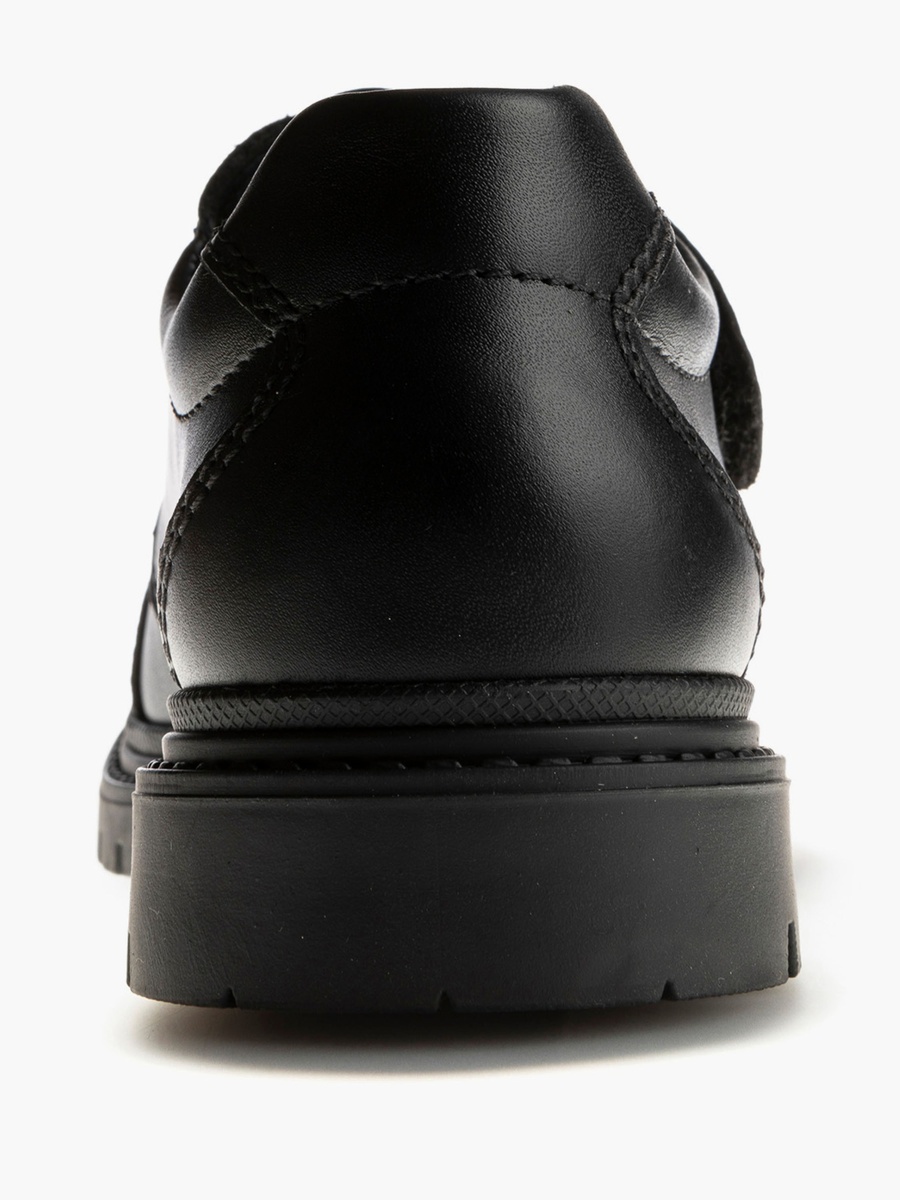 Boys Leather Hook and Loop School Shoes