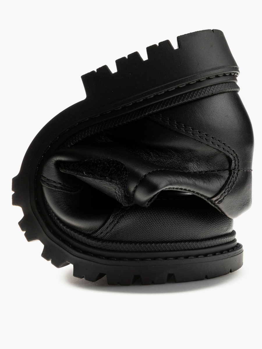 Boys Leather Hook and Loop School Shoes