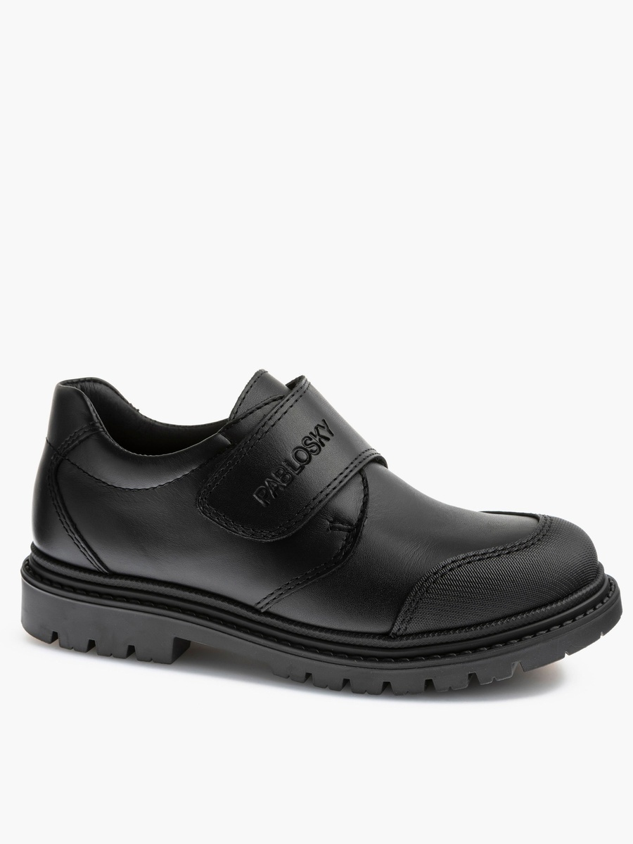 Boys Leather Hook and Loop School Shoes