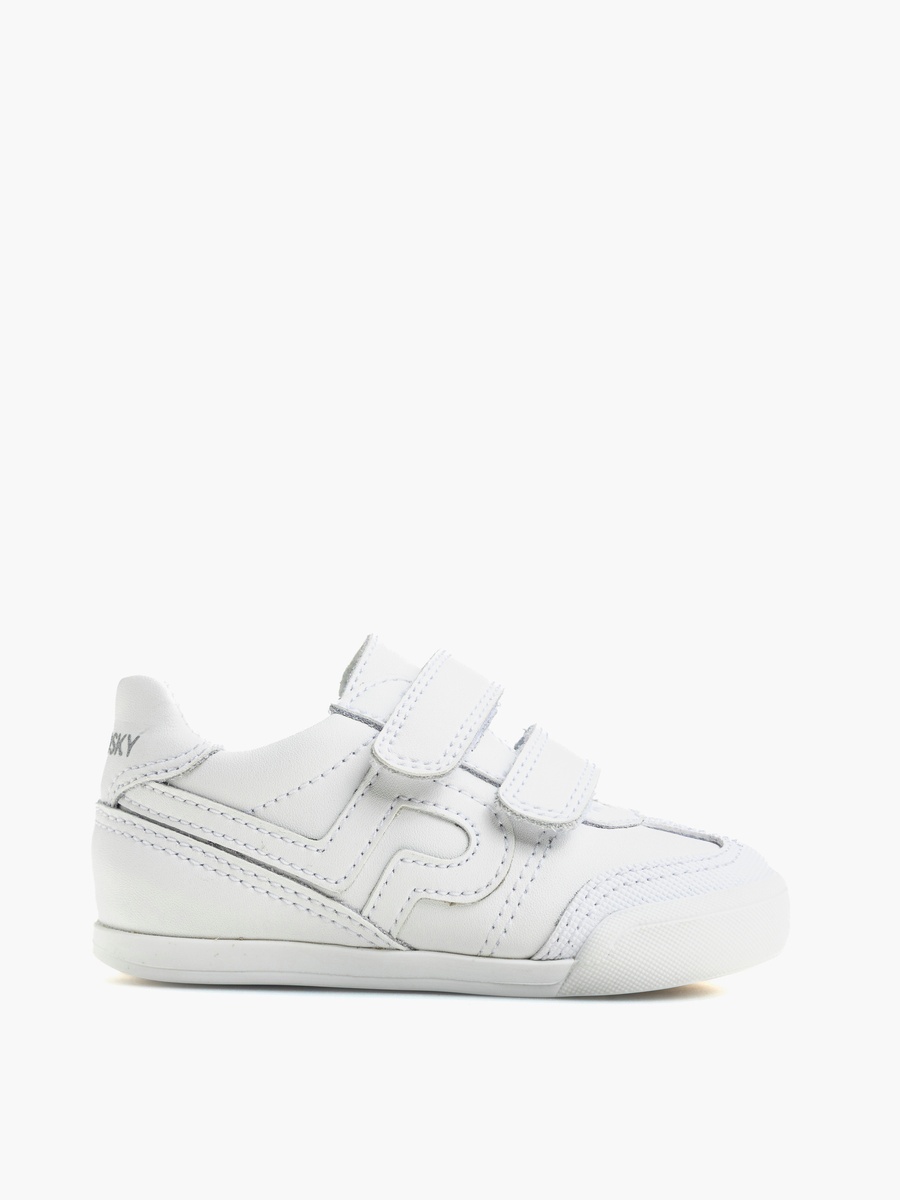 Girls Panelled Hook and Loop School Shoes