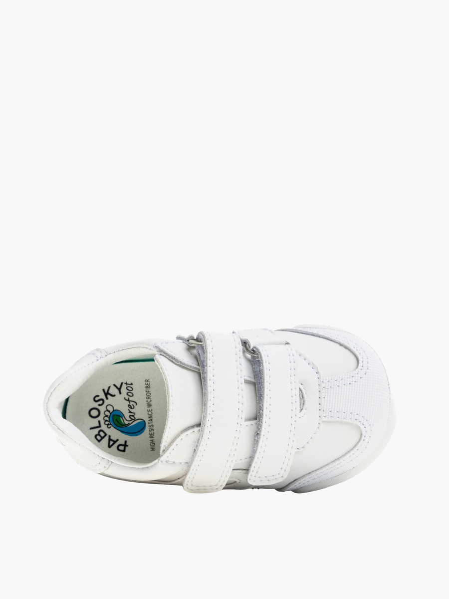 Girls Panelled Hook and Loop School Shoes