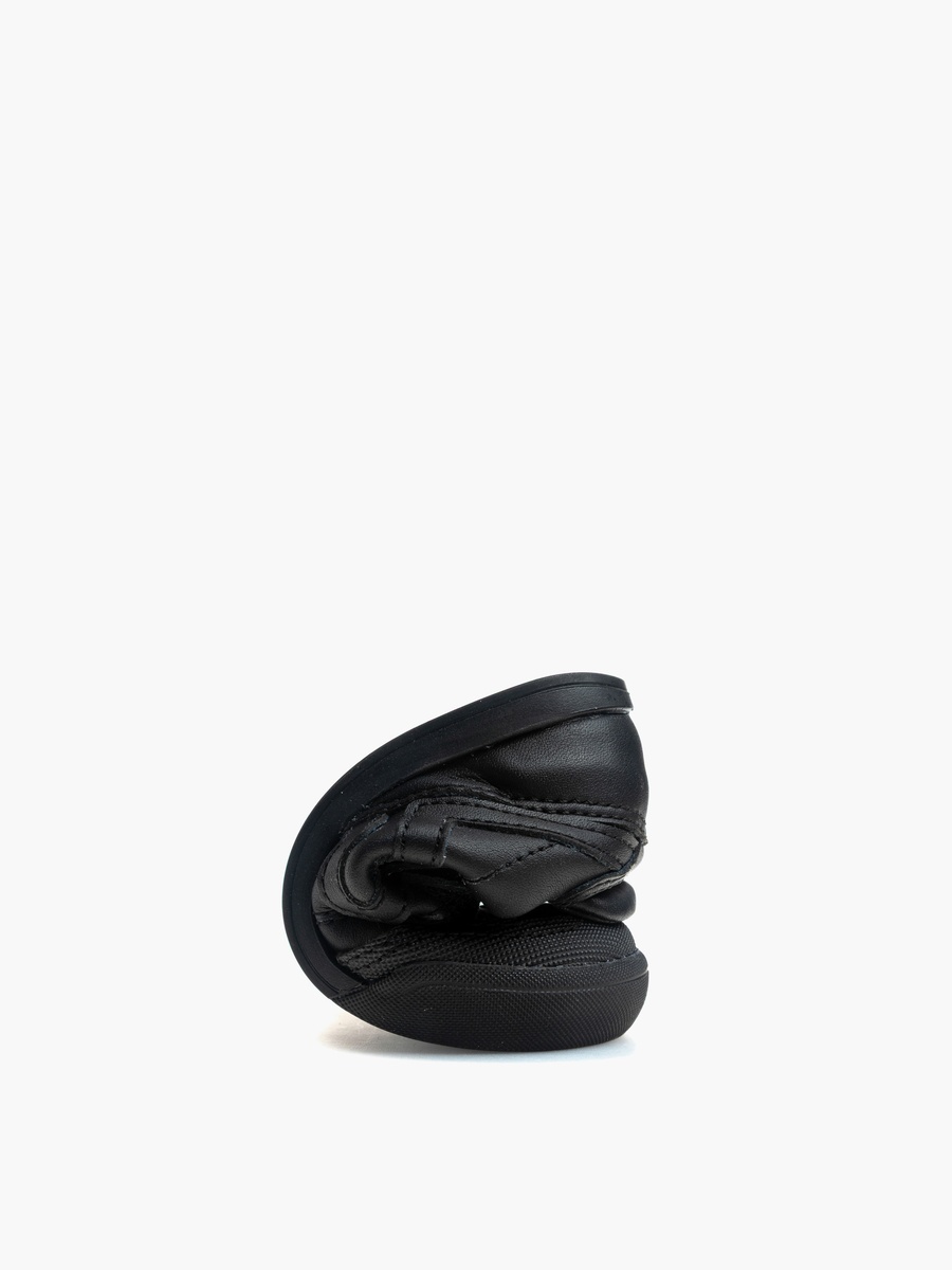 Girls Panelled Hook and Loop School Shoes