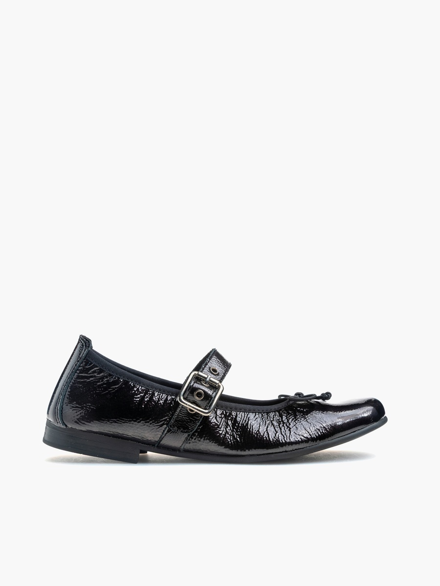 Girls Buckle Closure Leather Mary Jane School Shoes