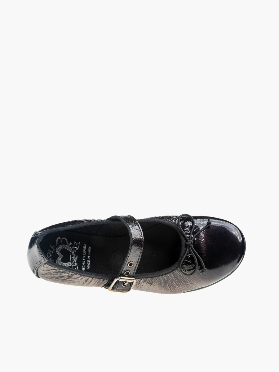 Girls Buckle Closure Leather Mary Jane School Shoes