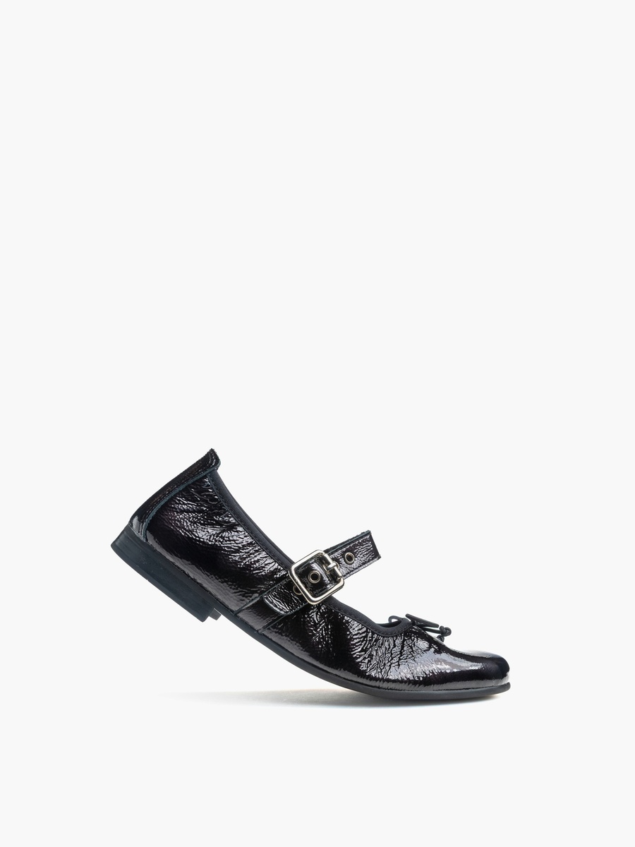 Girls Buckle Closure Leather Mary Jane School Shoes