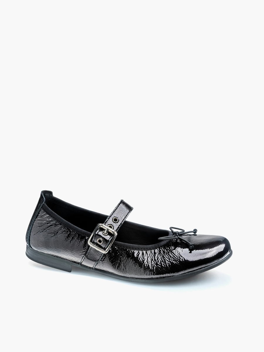 Girls Buckle Closure Leather Mary Jane School Shoes