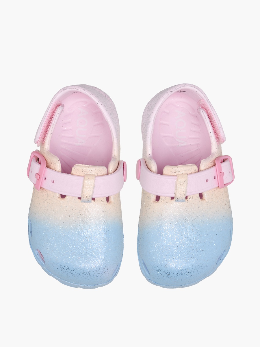 Girls Glitter Ombre Clogs