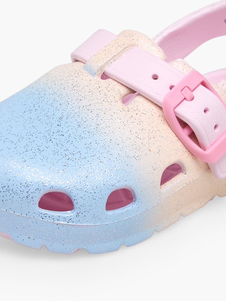 Girls Glitter Ombre Clogs