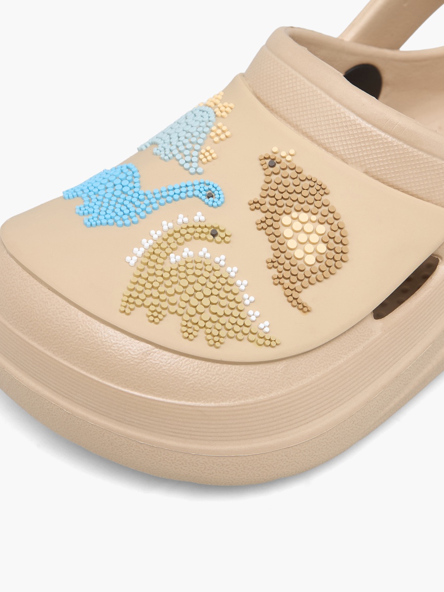 Boys Dinosaur Applique Clogs