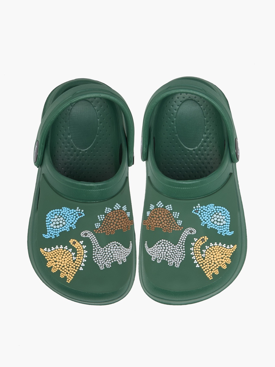 Boys Dinosaur Applique Clogs