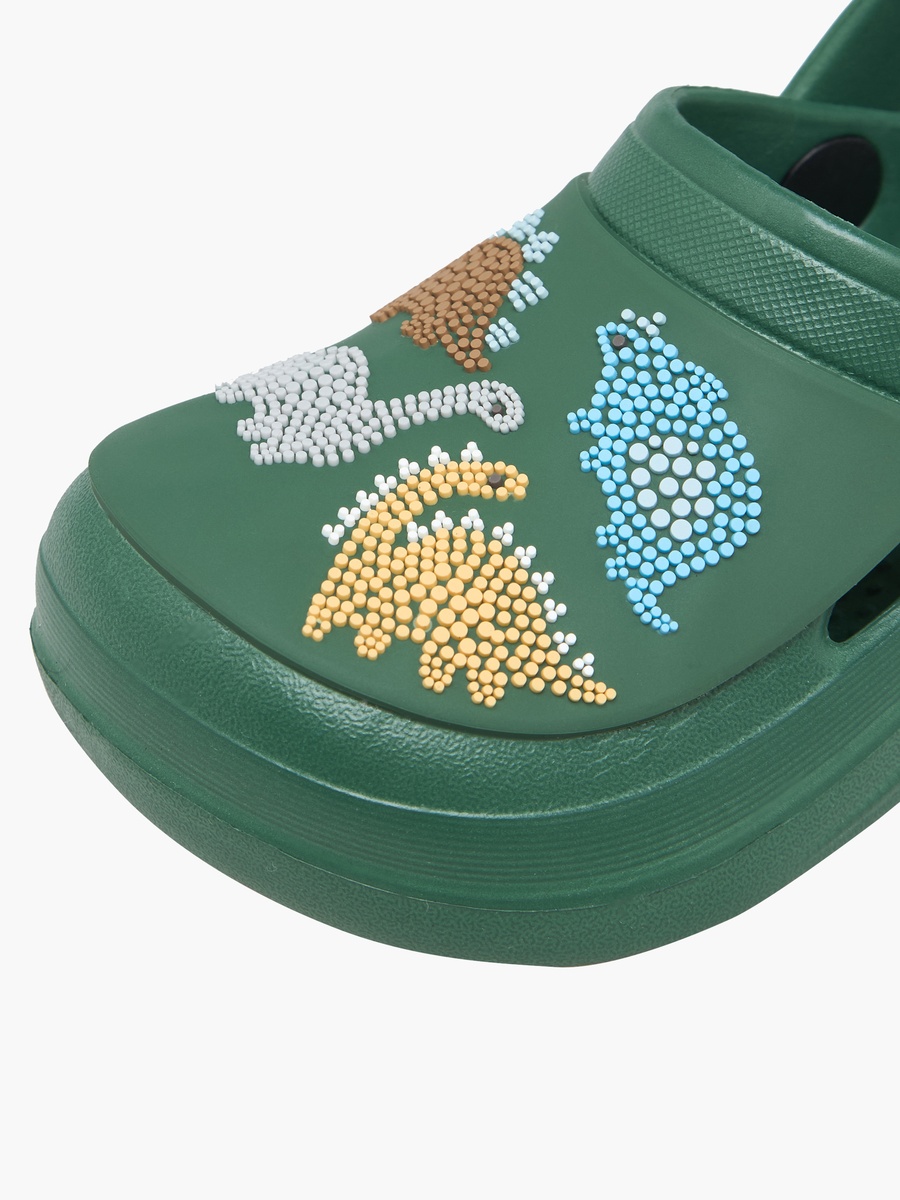 Boys Dinosaur Applique Clogs