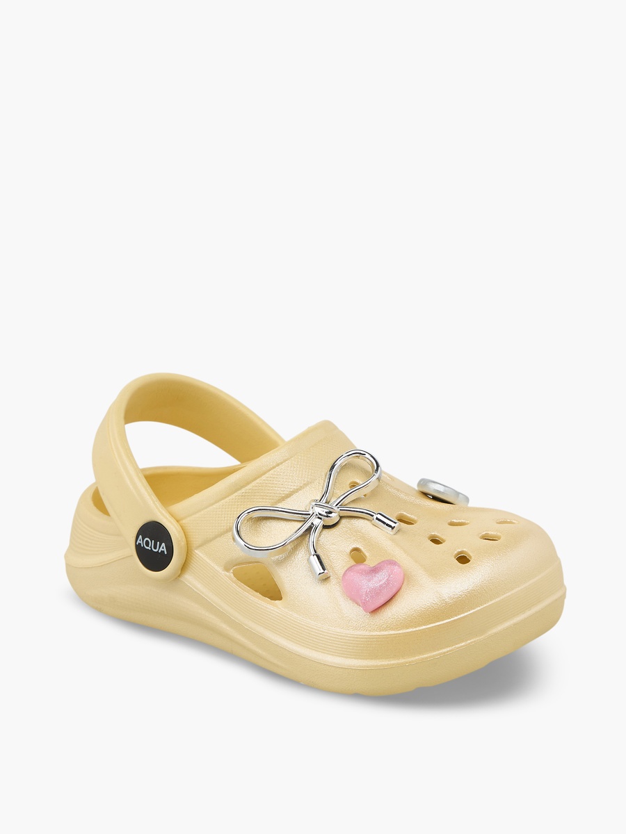 Girls Bow Applique Clogs