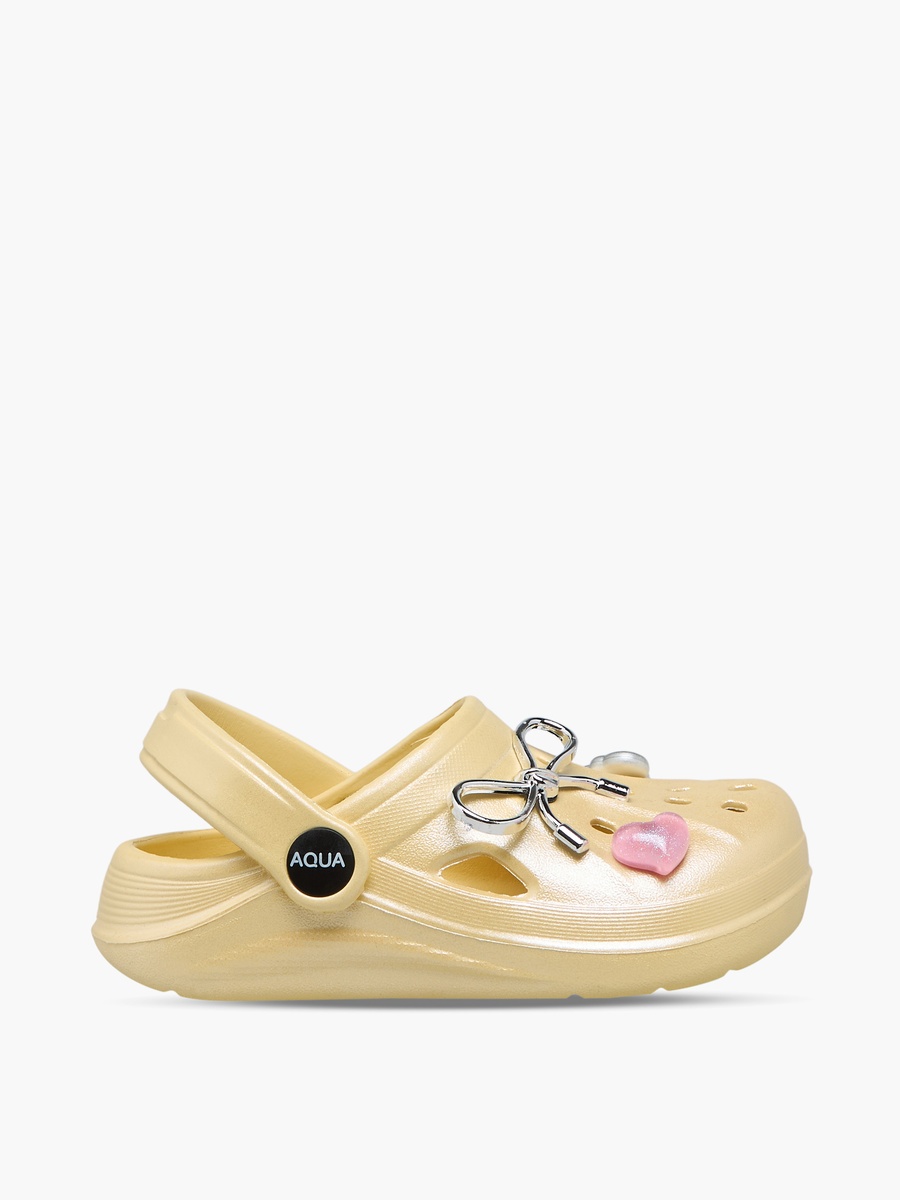 Girls Bow Applique Clogs