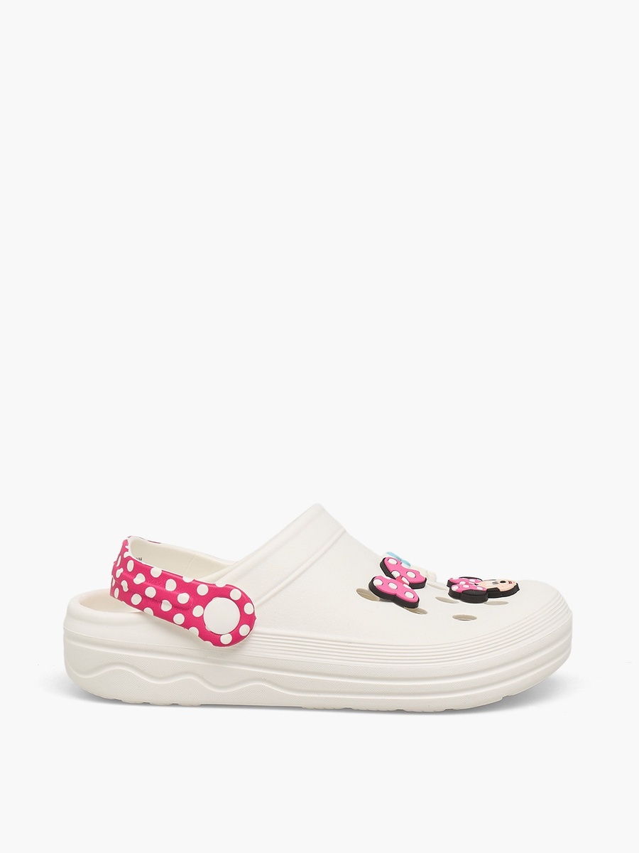 Girls Minnie Mouse Applique Clogs