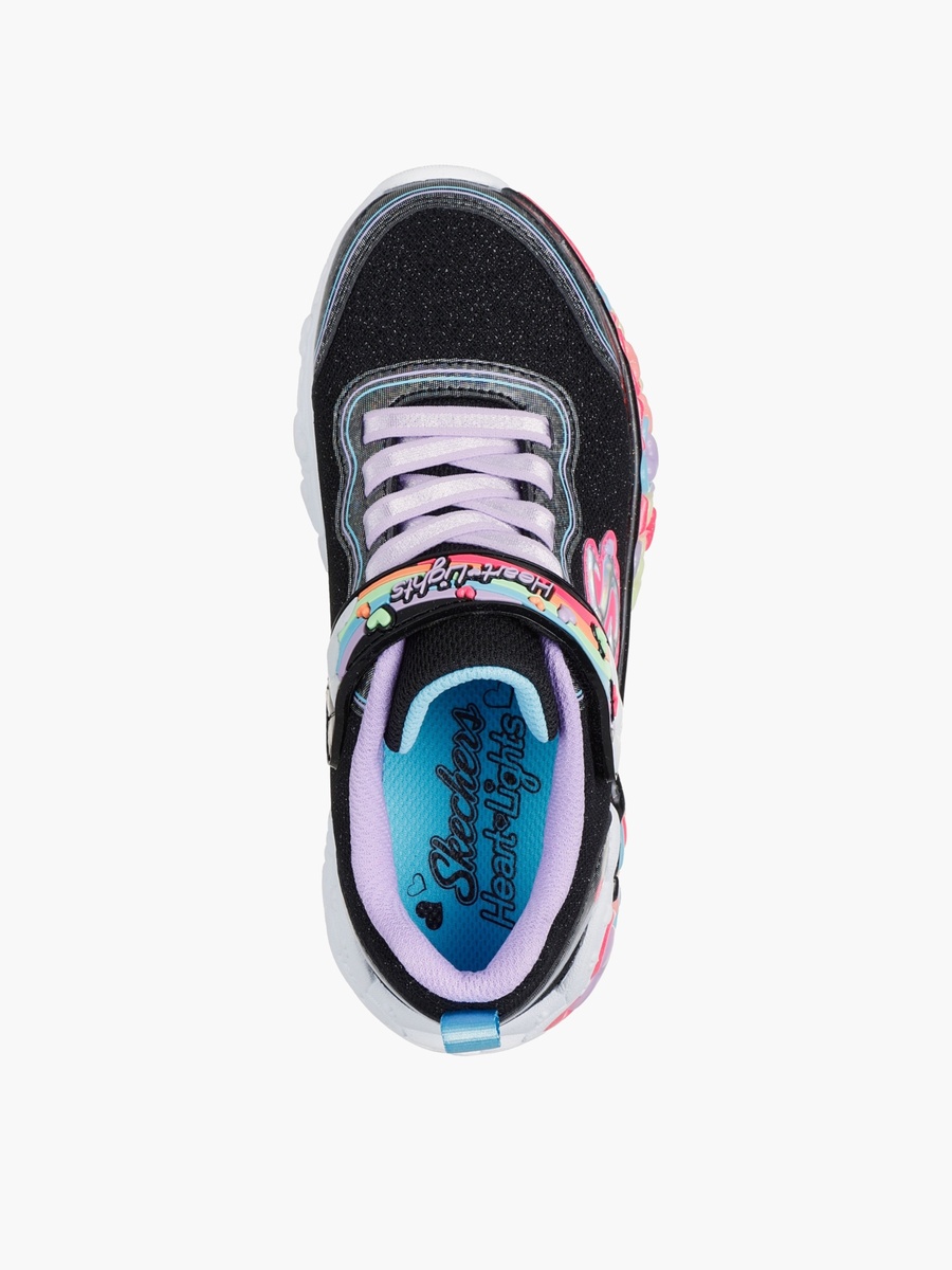 Girls Eternal Heart Lights - Up Hook and Loop Sports Shoes