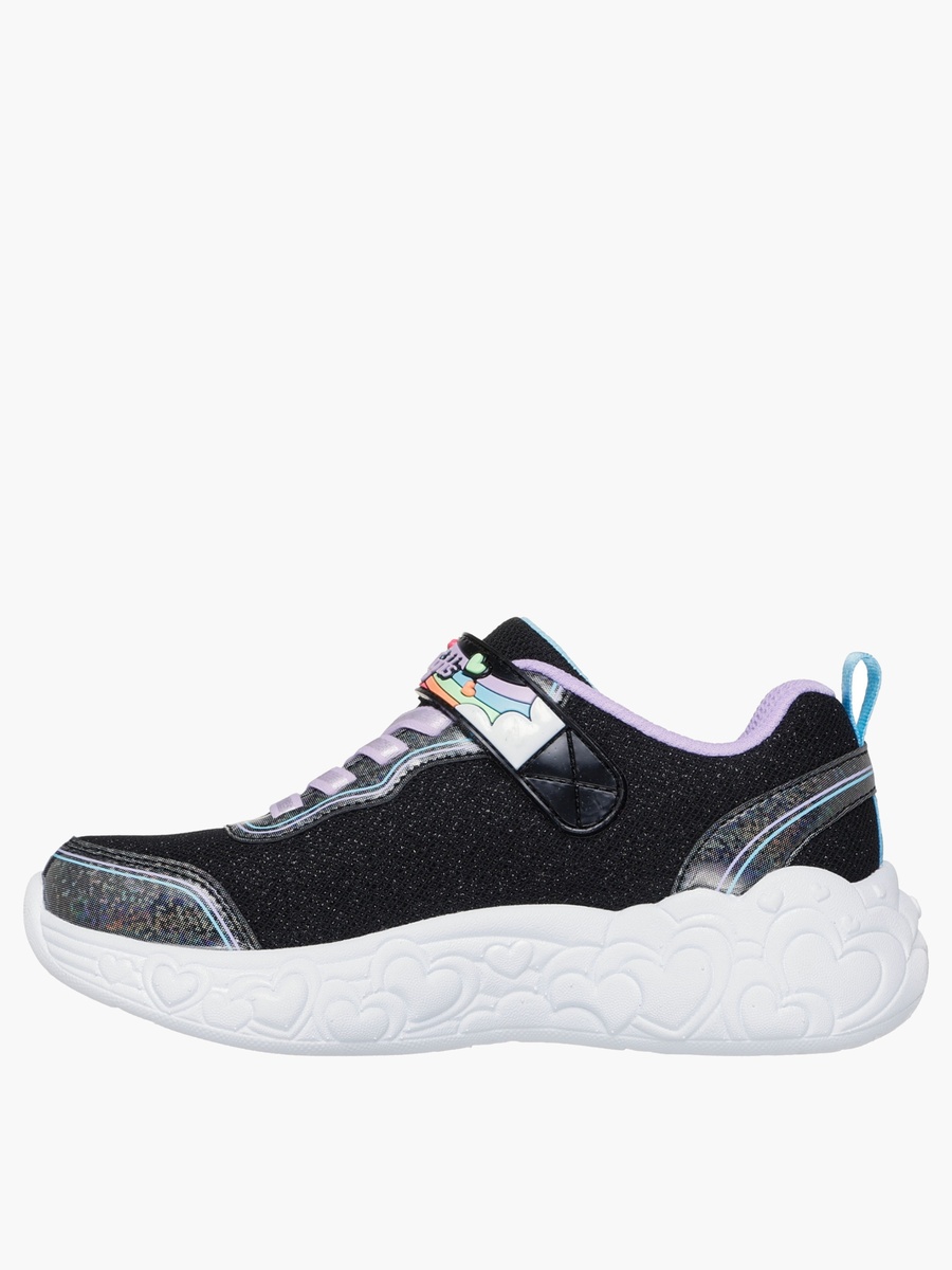 Girls Eternal Heart Lights - Up Hook and Loop Sports Shoes
