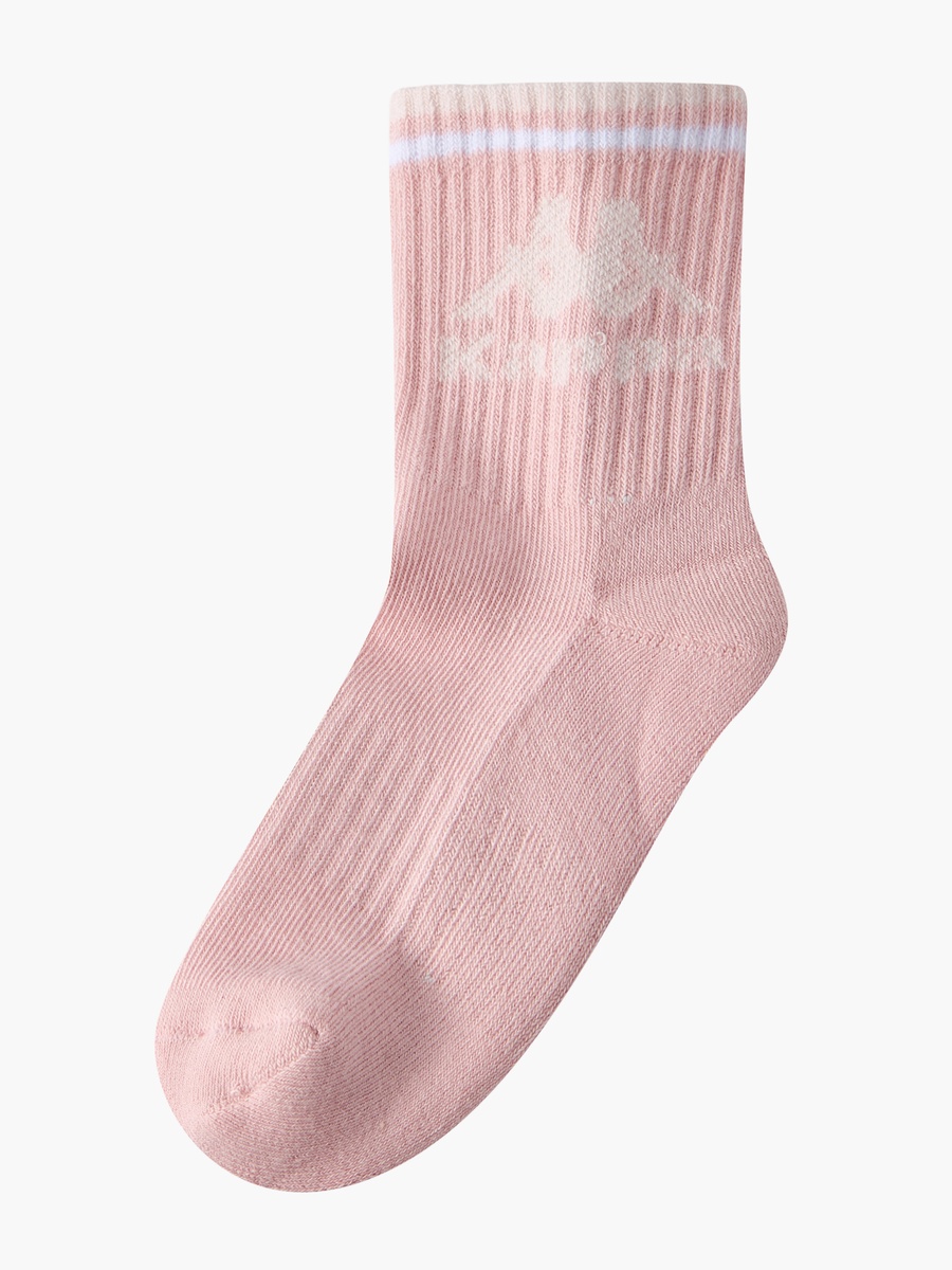 Pack Of 5 Girls Crew Length Sports Socks With Logo Print