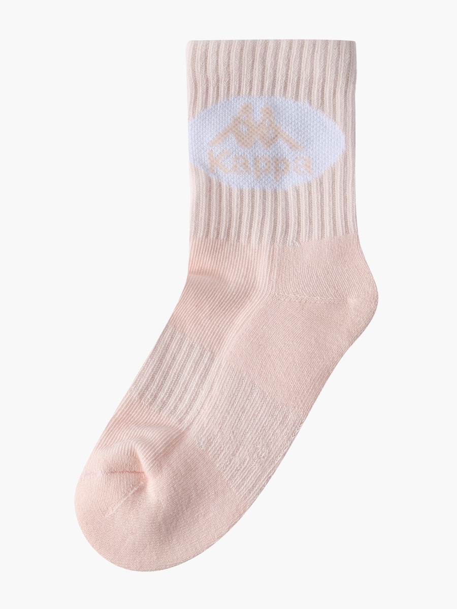 Pack Of 5 Girls Crew Length Sports Socks With Logo Print
