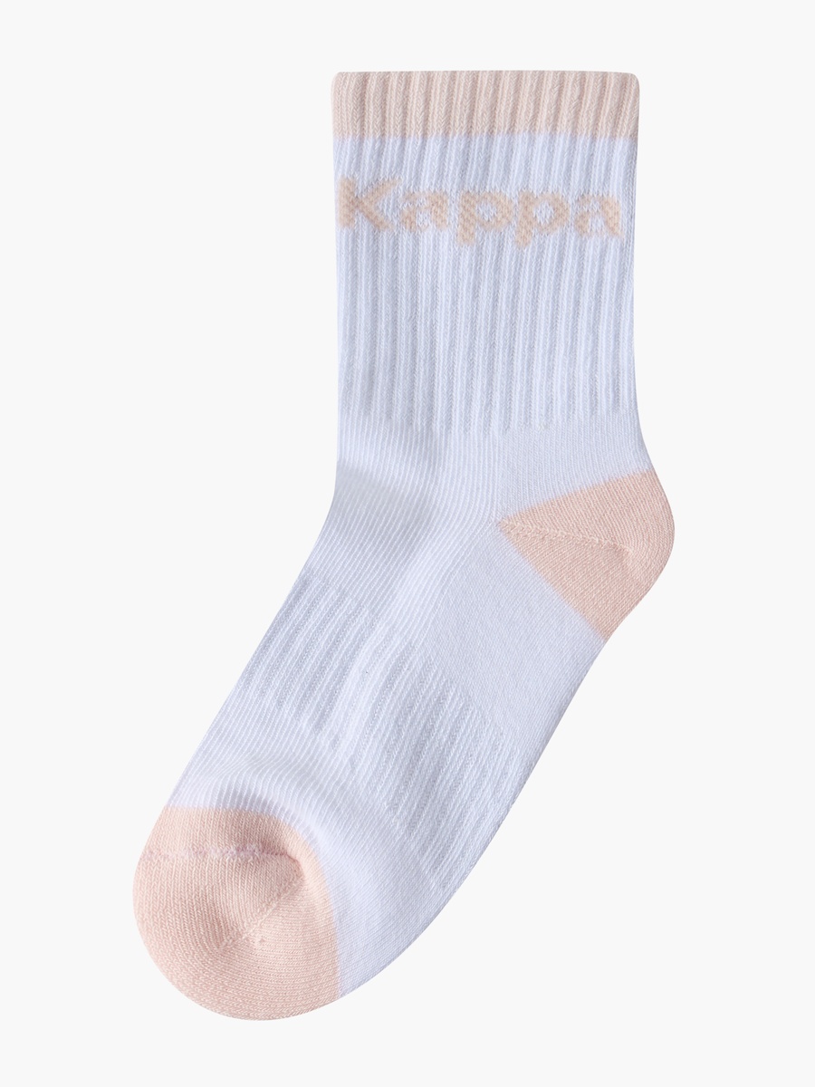 Pack Of 5 Girls Crew Length Sports Socks With Logo Print