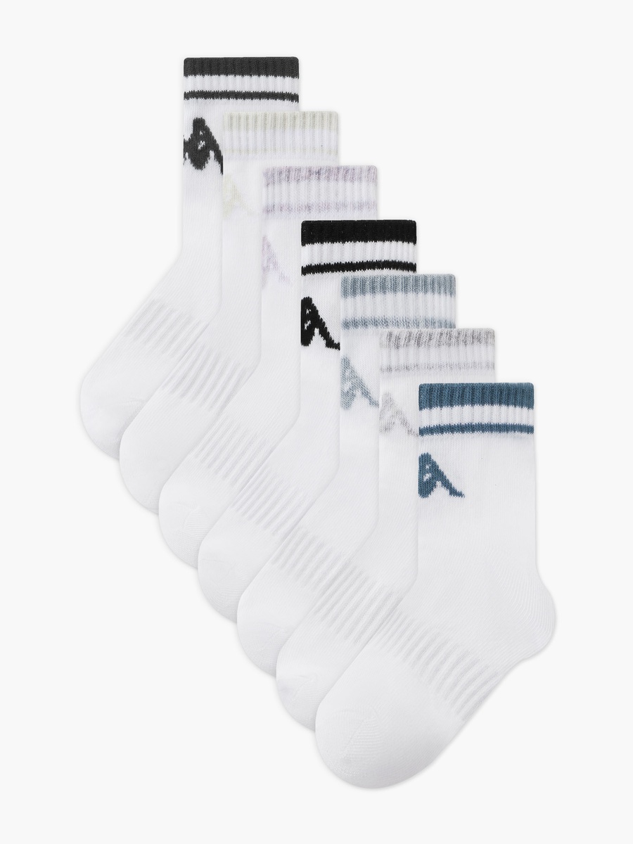 Pack Of 7 - Girls Ankle Socks With Logo