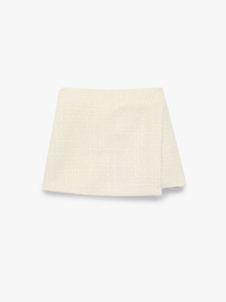 Beige Textured Skort