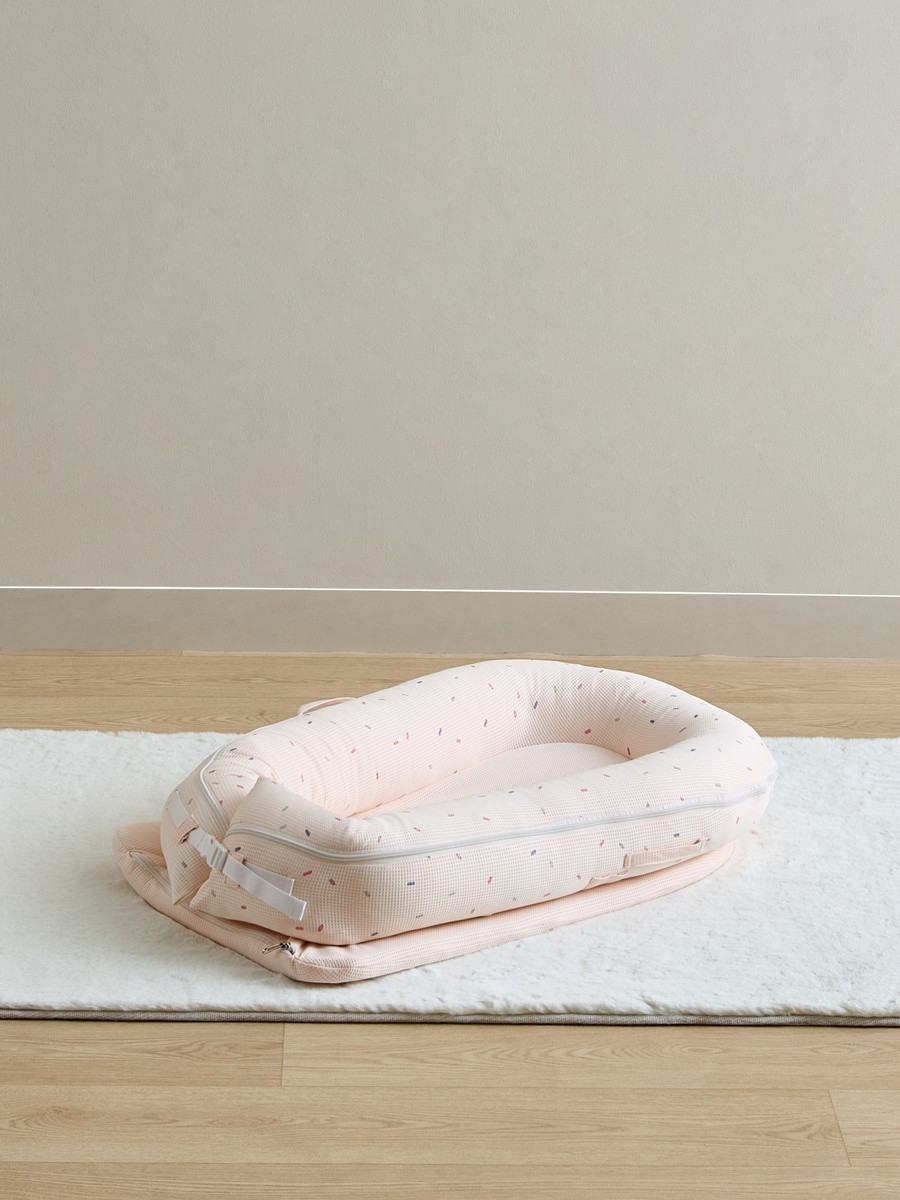Giggles Waffle Texture Sleeping Bag with Mosquito Net