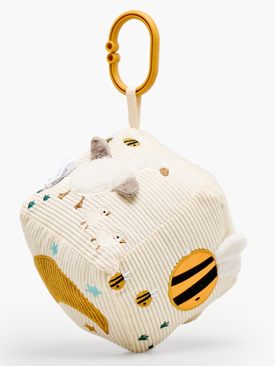 Giggles Embroidered Activity Cube with Mirror