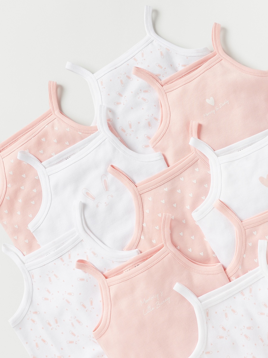 Juniors Printed Sleeveless Bodysuit - Set of 10