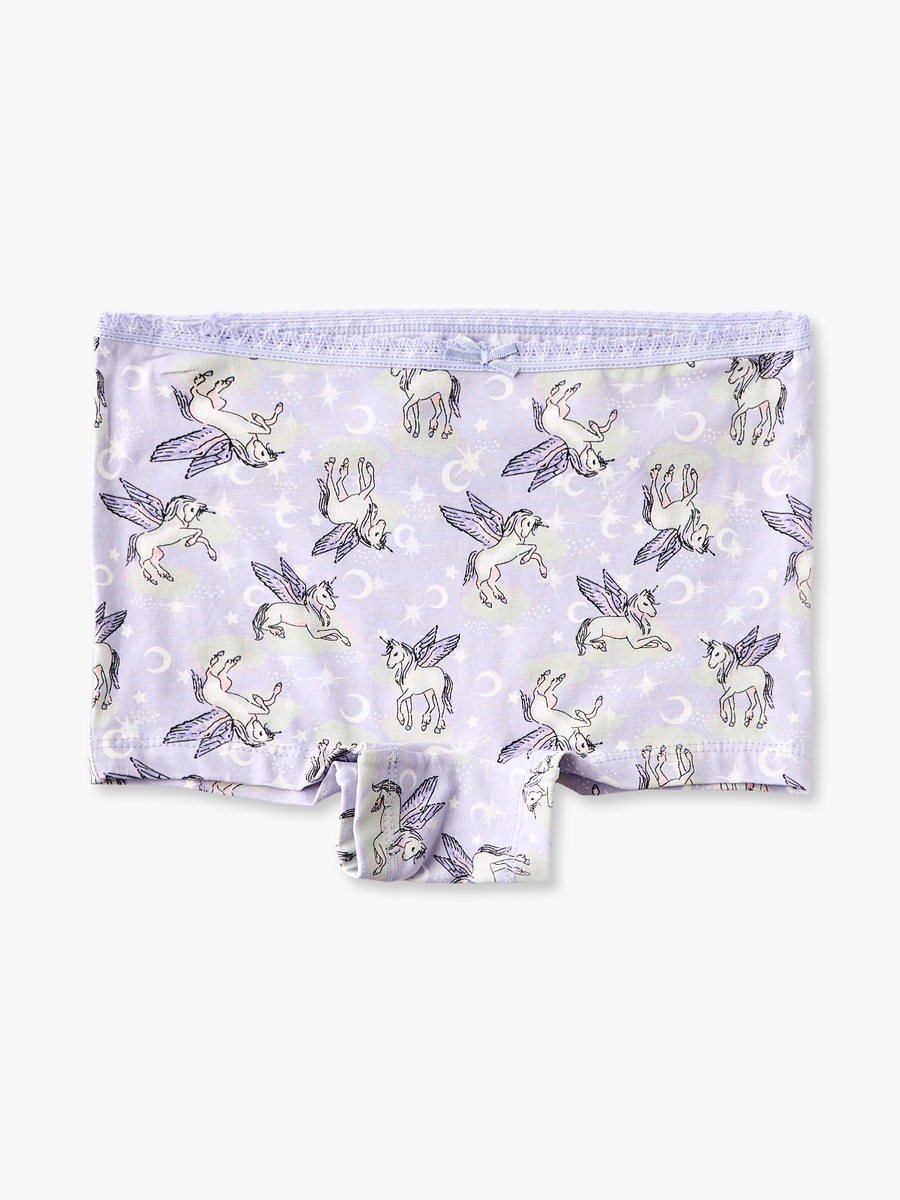 Pack of 5 Juniors Boyshort Briefs with Unicorn Print