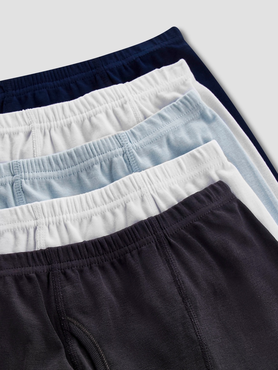Pack of 5 Juniors Cotton Boxers with Elasticated Waistband