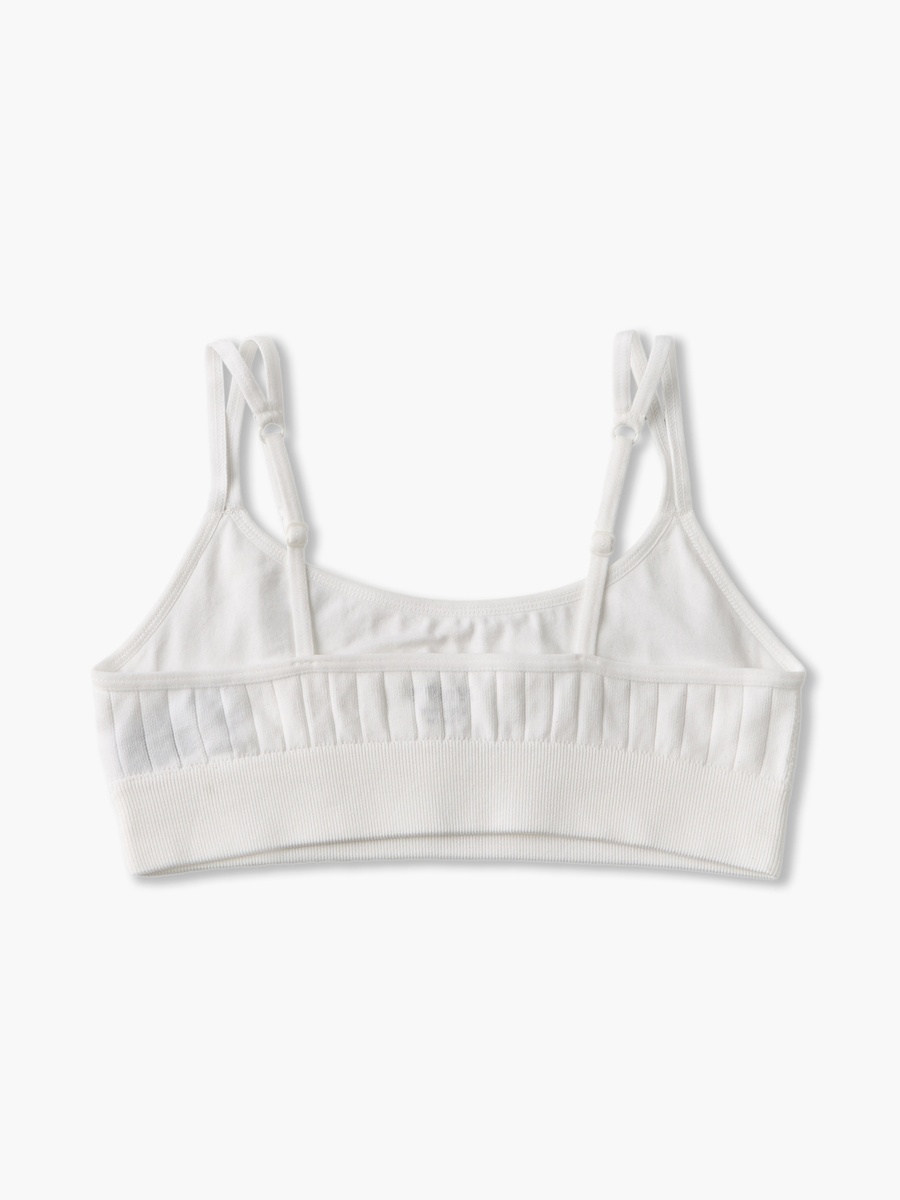 Pack of 2 Juniors Cotton Teen Bra with Ribbed Design
