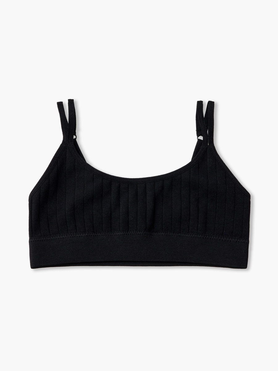 Pack of 2 Juniors Cotton Teen Bra with Ribbed Design