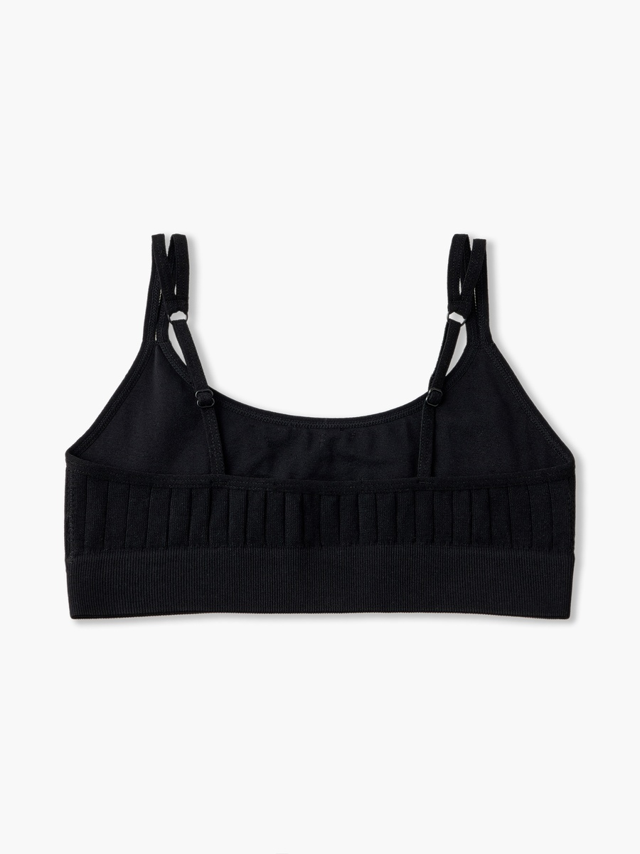 Pack of 2 Juniors Cotton Teen Bra with Ribbed Design