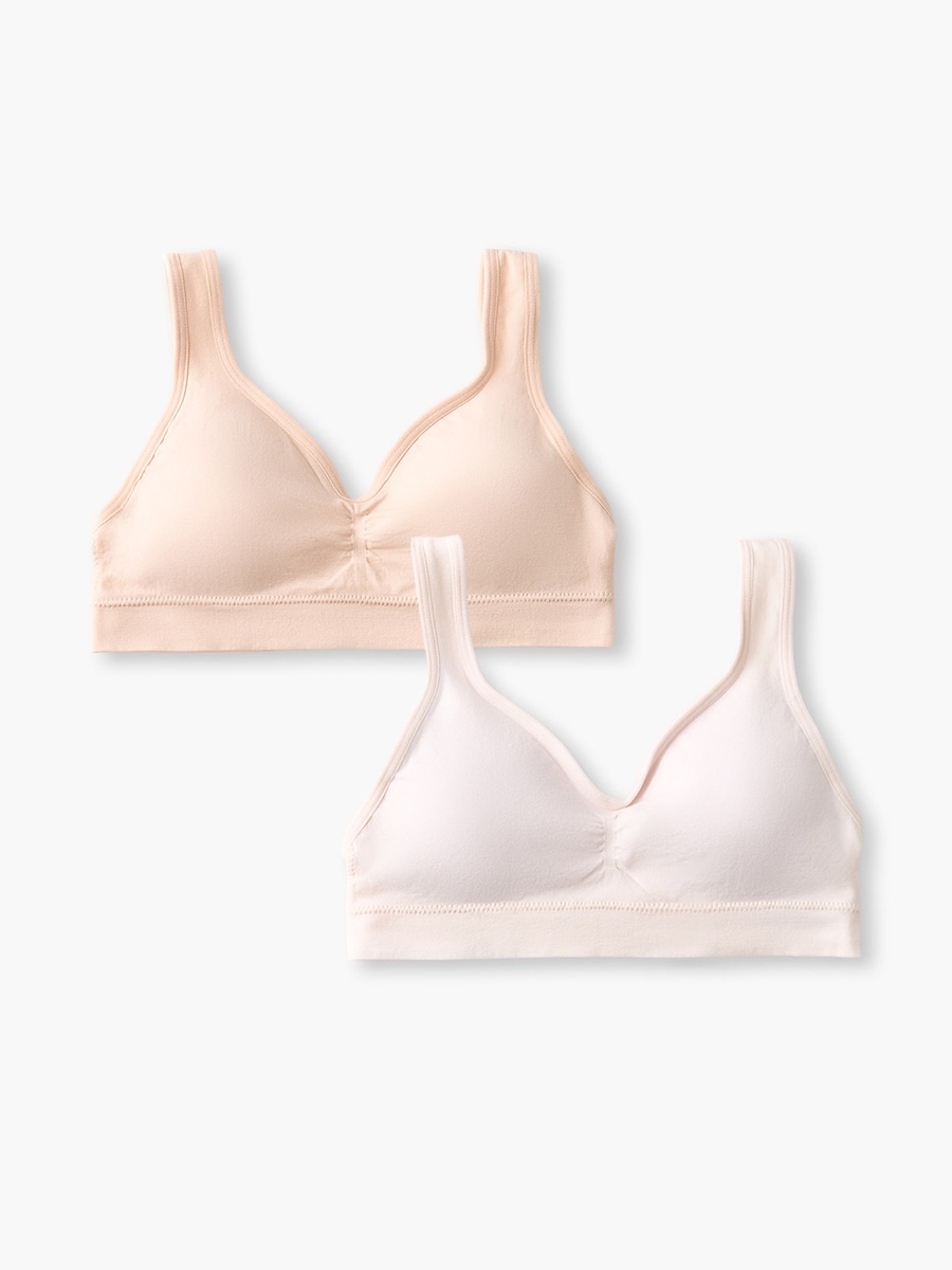 Pack of 2 Juniors Cotton Trainer Bras with Removable Pads