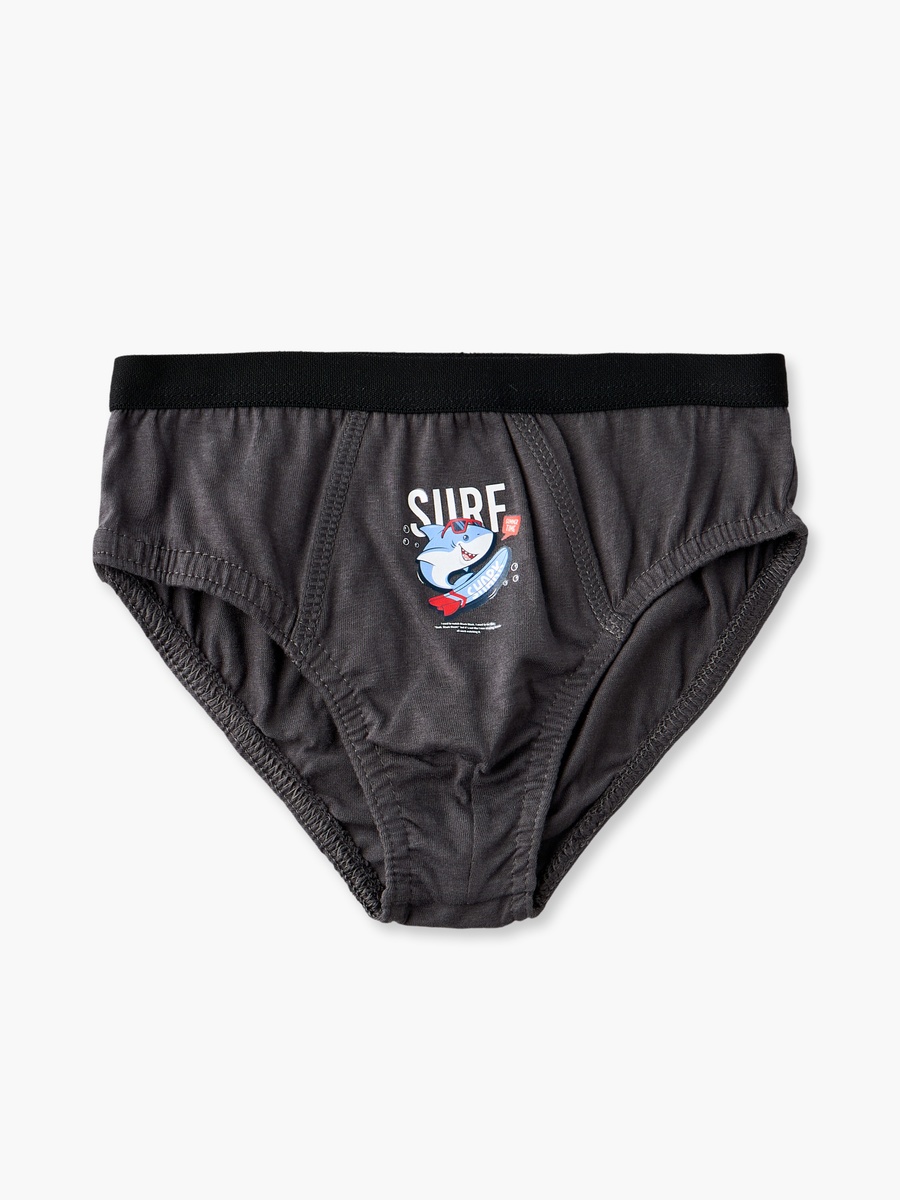 Pack of 7 Juniors Briefs with Shark Print