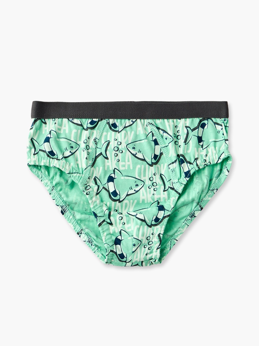 Pack of 7 Juniors Briefs with Shark Print