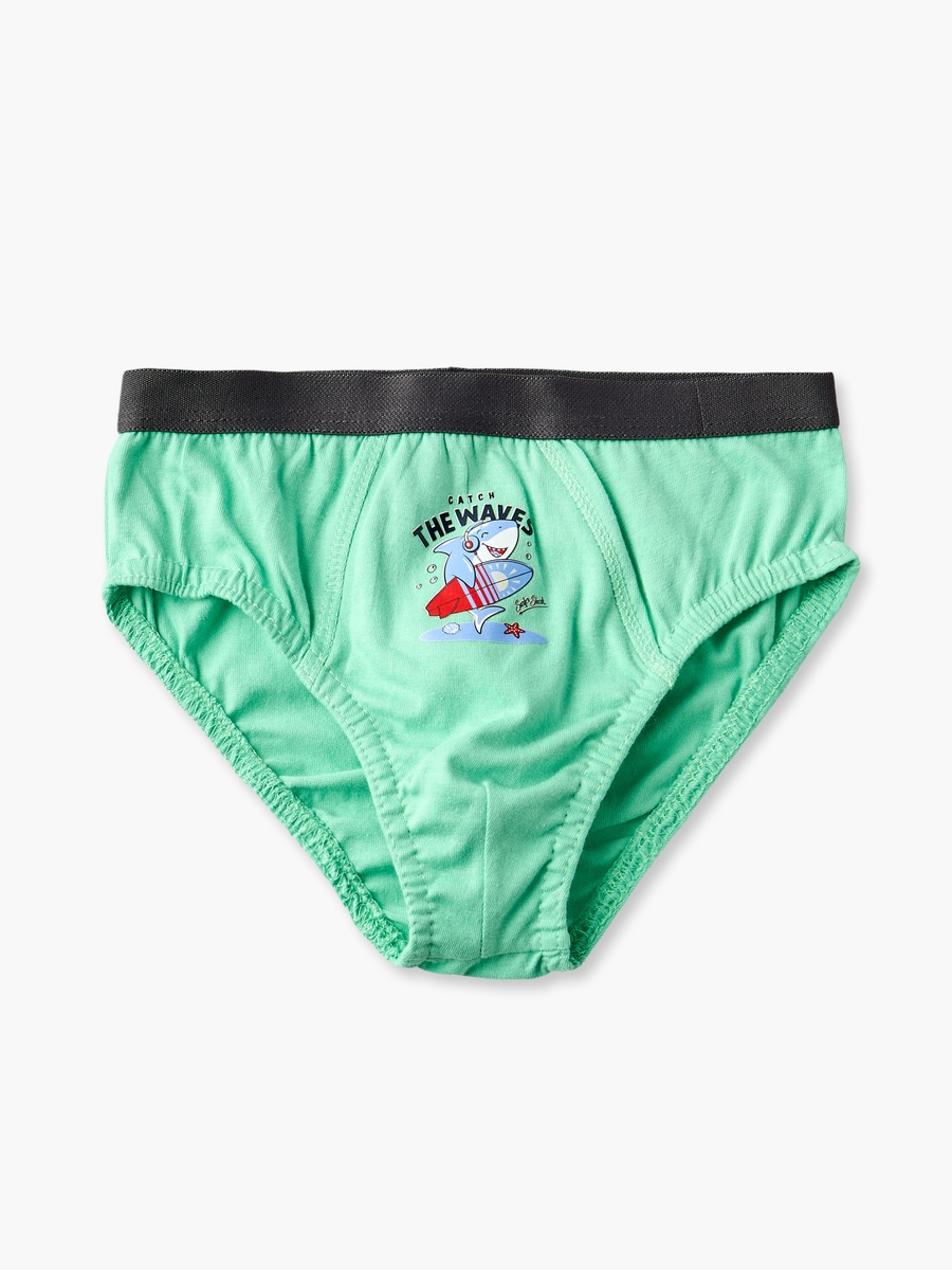 Pack of 7 Juniors Briefs with Shark Print