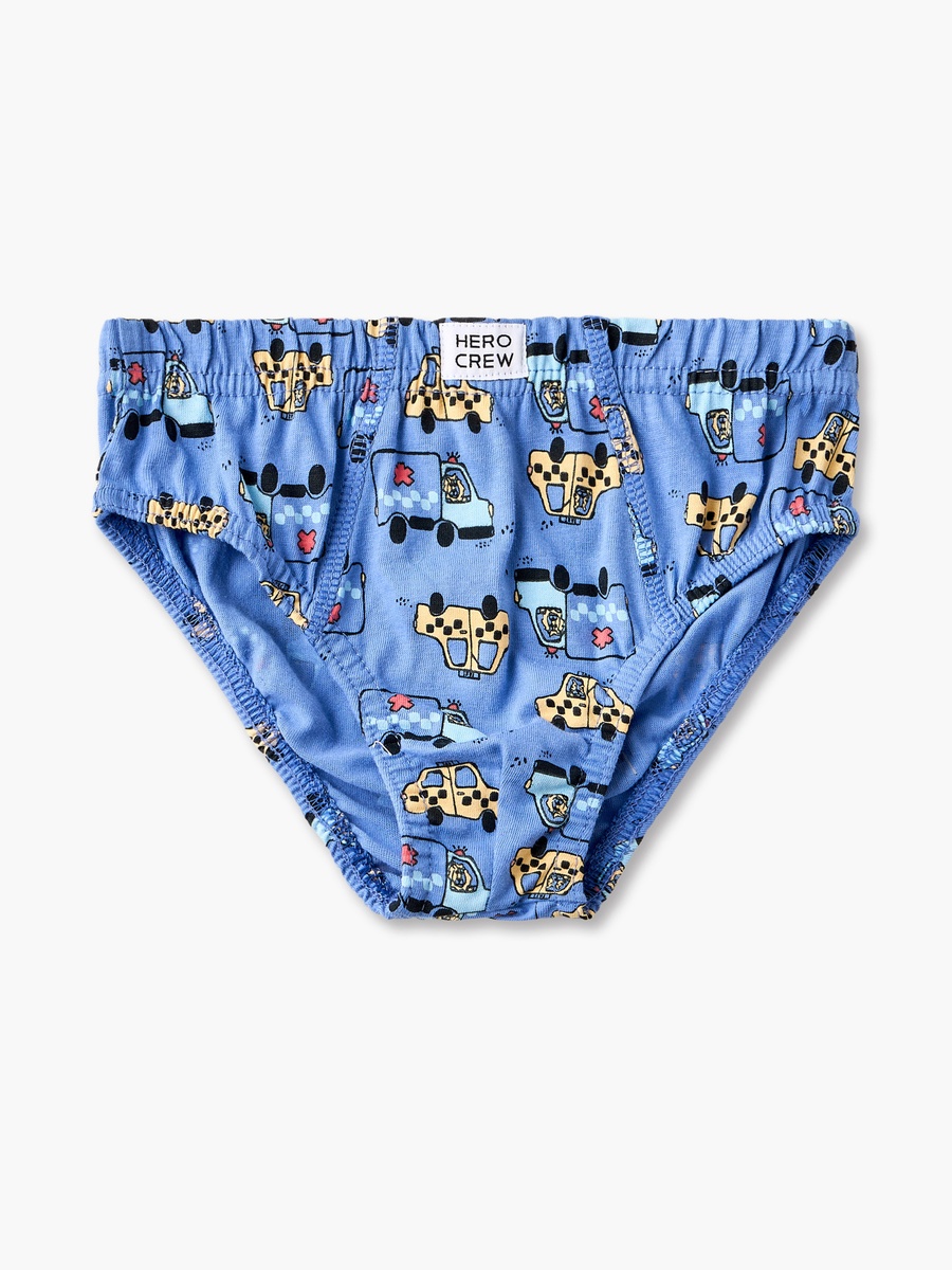 Pack of 5 Juniors Cotton Briefs with Vehicle Print