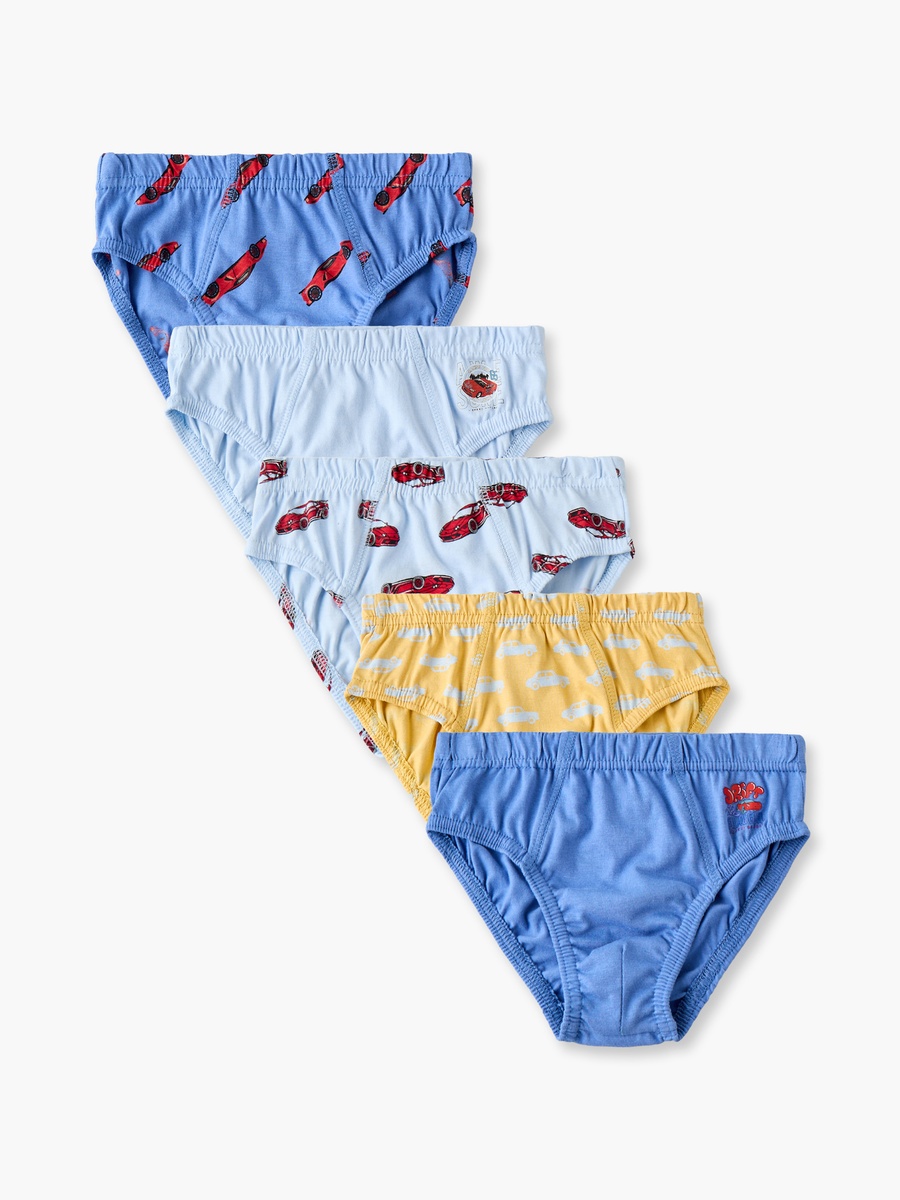 Pack of 5 Juniors  Briefs with Racing Car Print