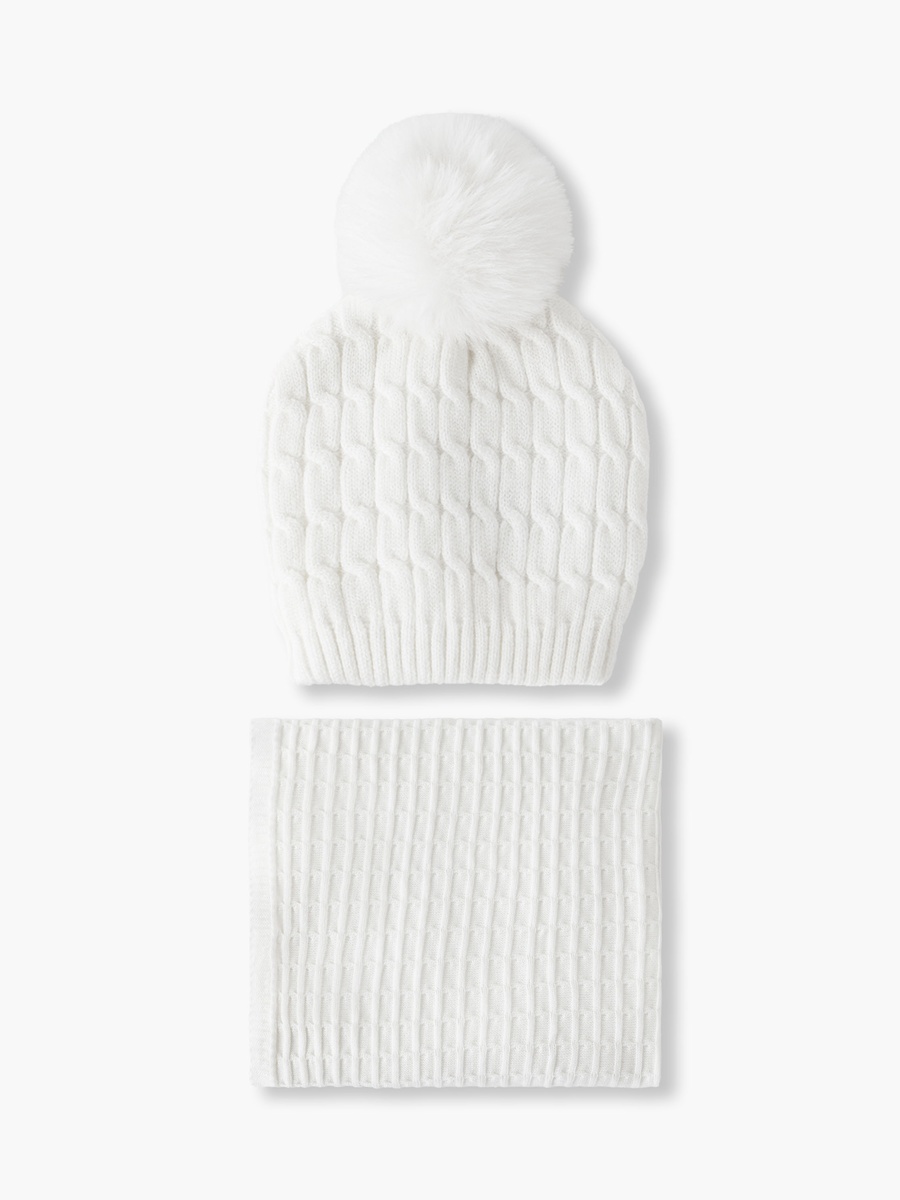 Juniors Beanie Cap and Blanket with Soft Viscose Blend Fabric
