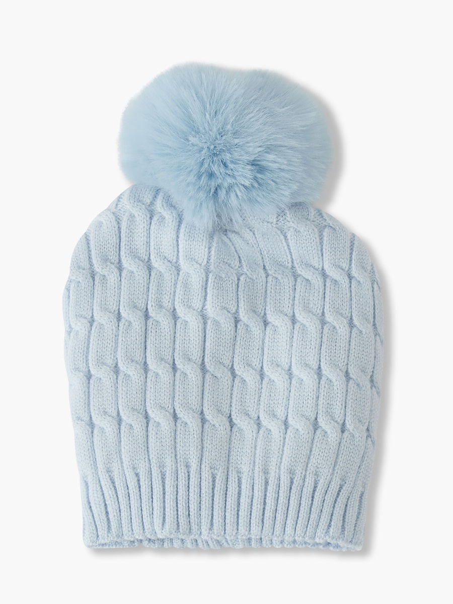 Juniors  Beanie Cap and Blanket with Soft Viscose Blend Fabric