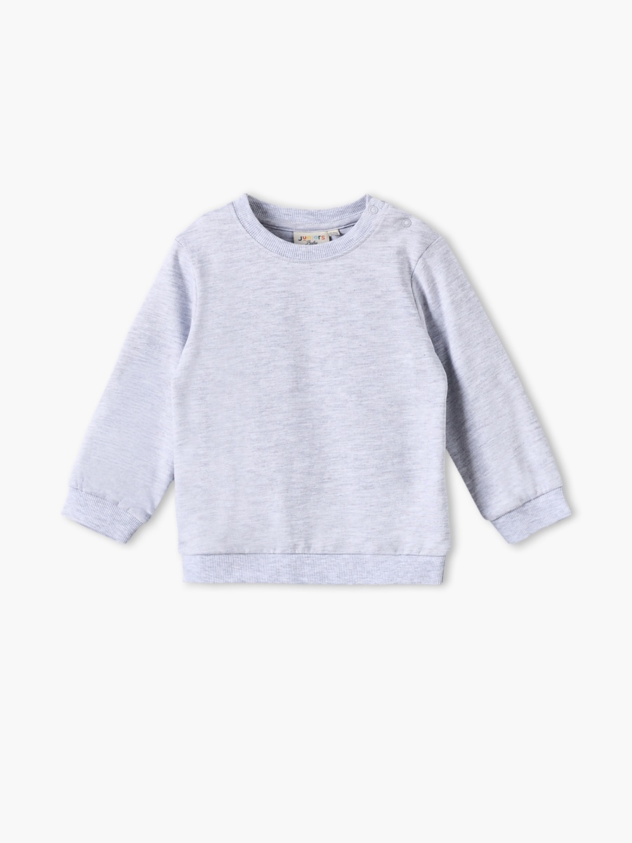 Pack of 2 Juniors Crew Neck Sweatshirt with Snap Button Closure