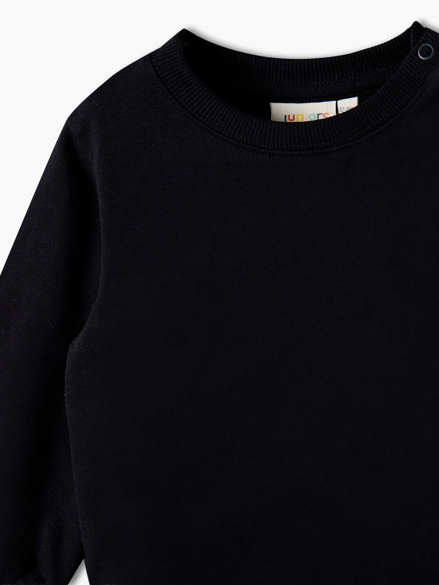 Pack of 2 Juniors Crew Neck Sweatshirt with Snap Button Closure
