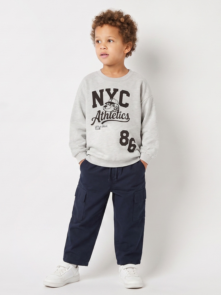 Juniors NYC Print Sweatshirt with Long Sleeves