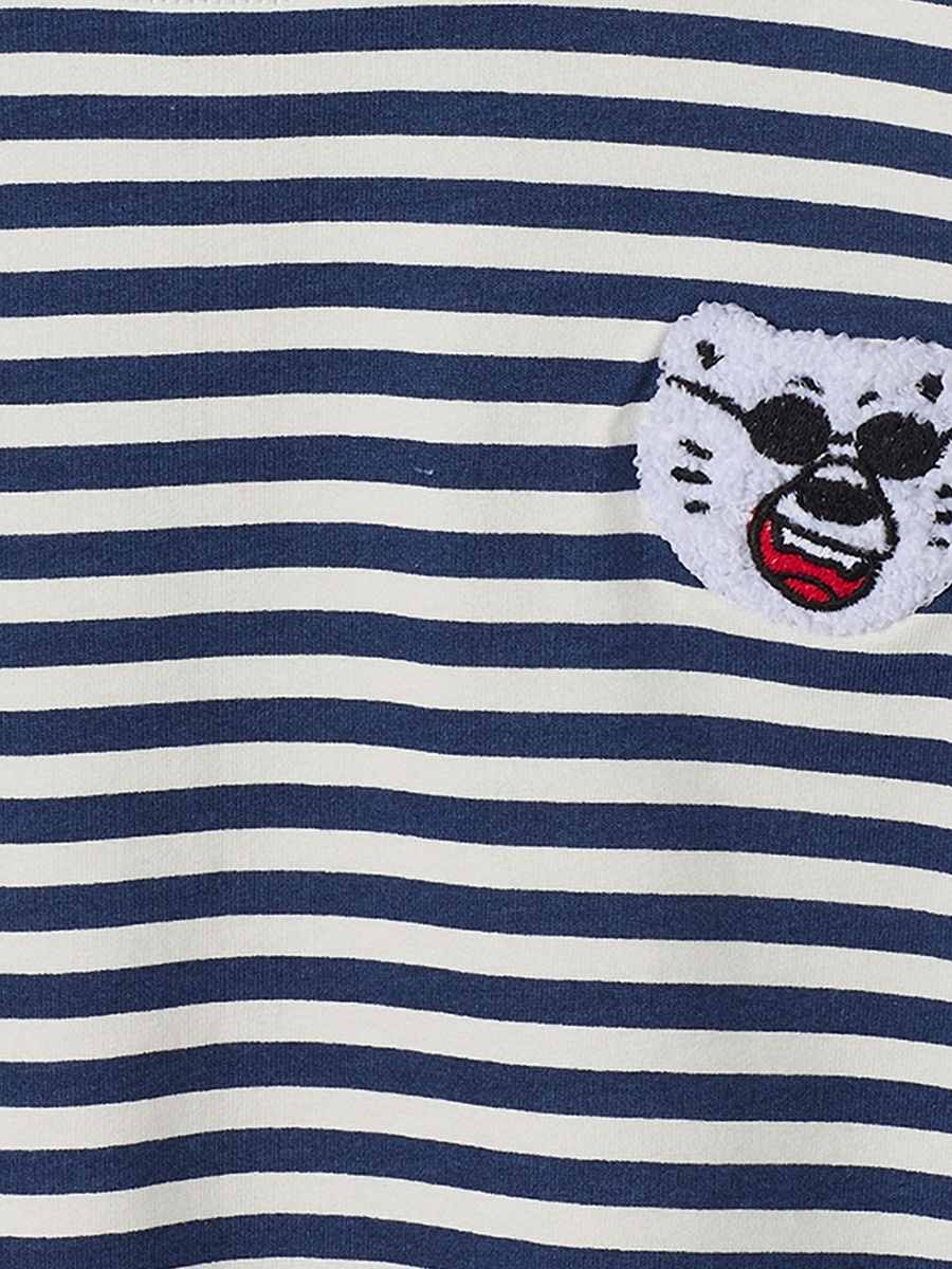Juniors Striped Sweatshirt with Long Sleeves