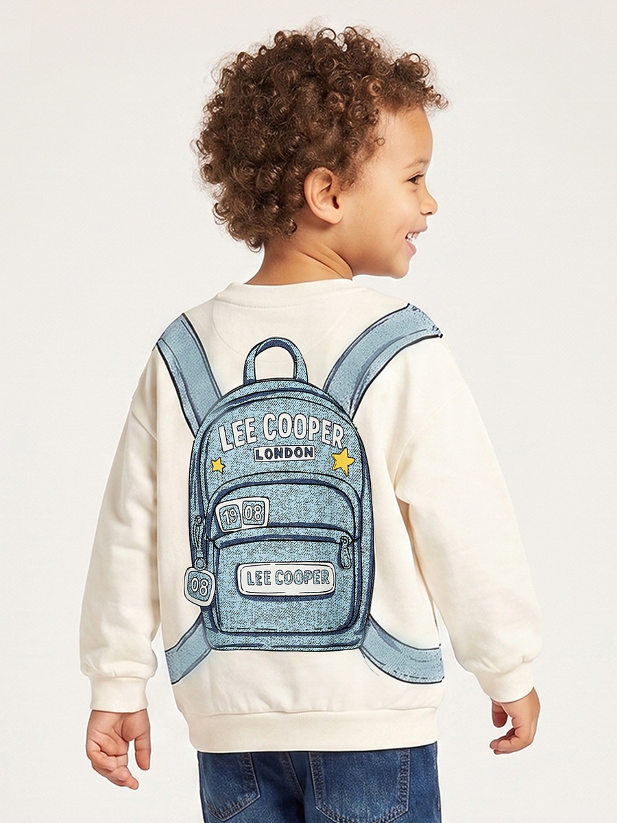 Lee Cooper Backpack Print Sweatshirt with Long Sleeves