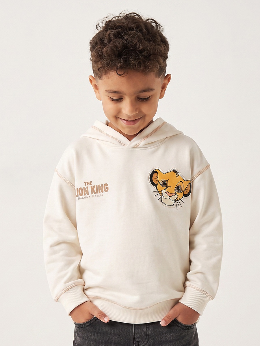 Disney Lion King Print Hooded Sweatshirt with Long Sleeves