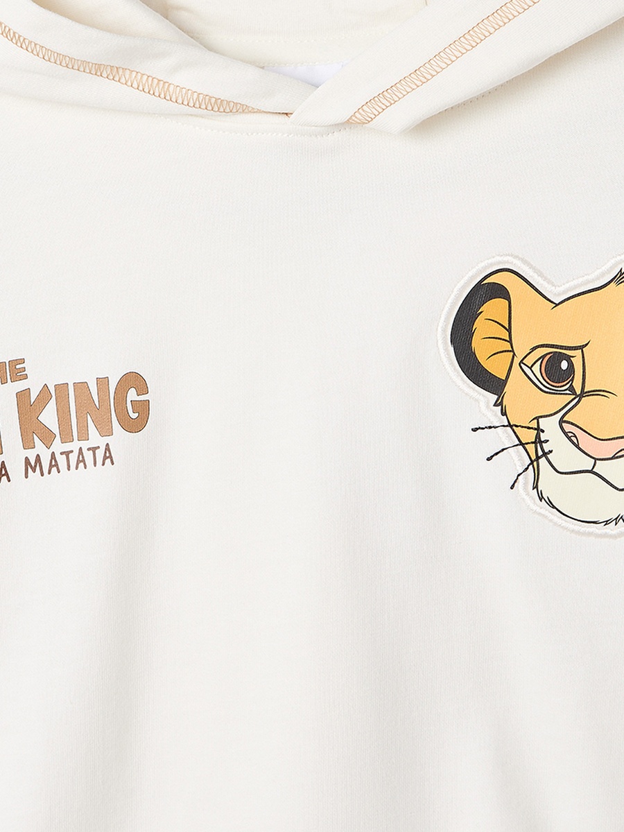 Disney Lion King Print Hooded Sweatshirt with Long Sleeves