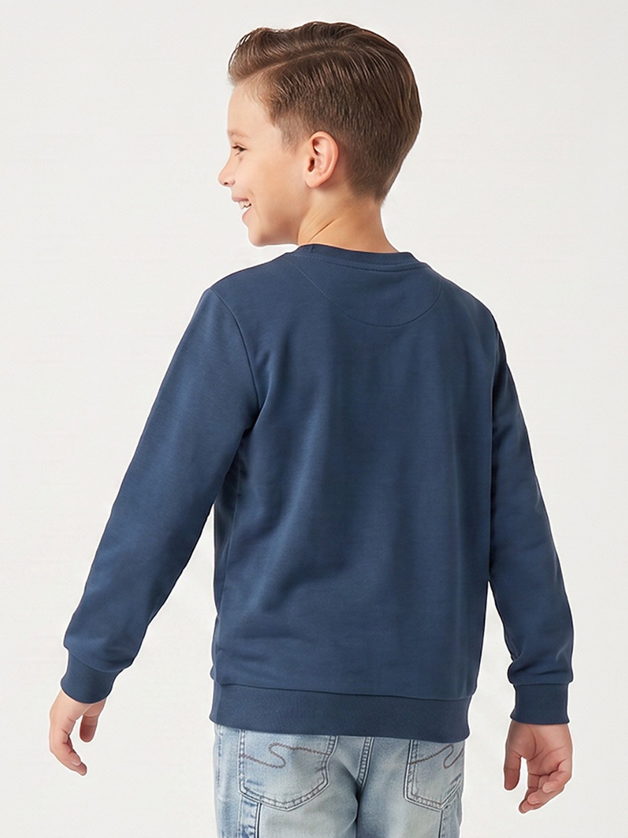 Juniors Crew Neck Sweatshirt with Skateboard Print