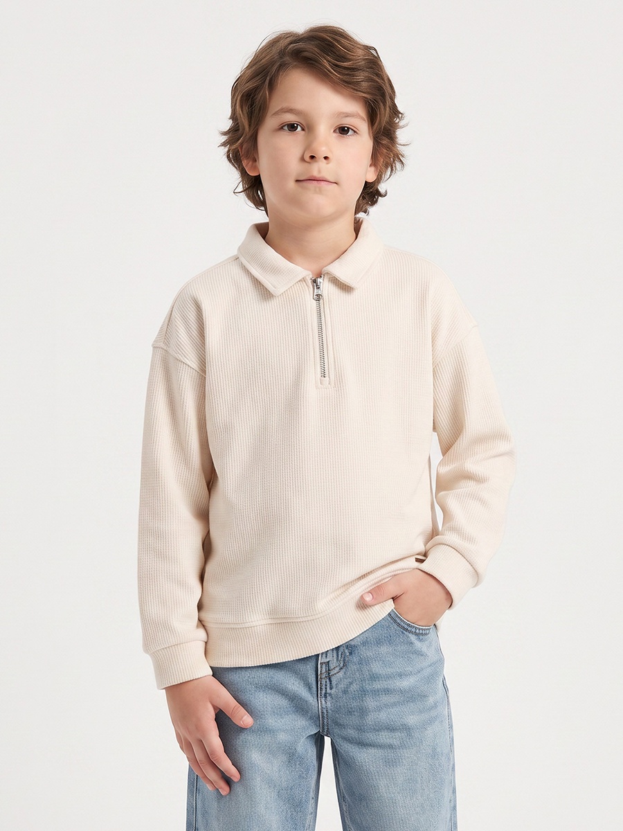 Eligo Collared Sweatshirt with Zip Closure